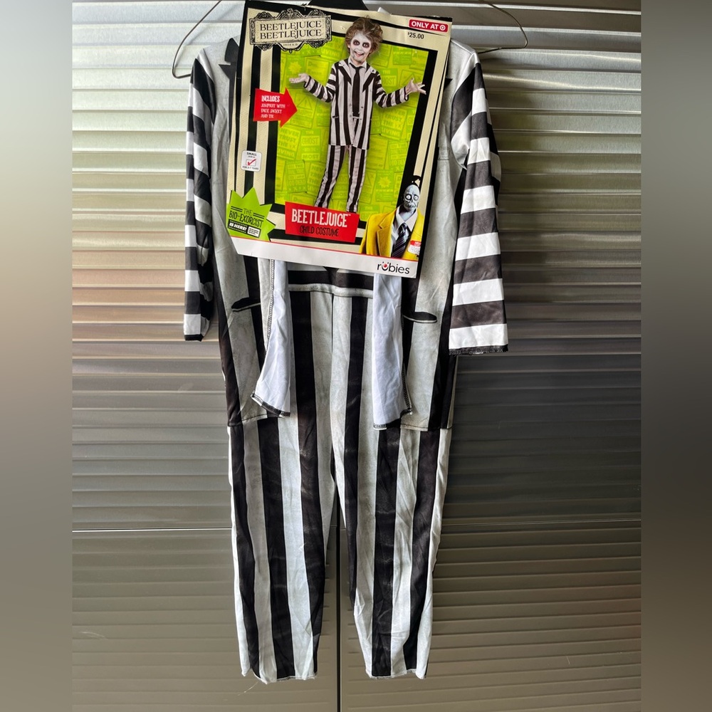 BeetleJuice Black and White Striped Costume